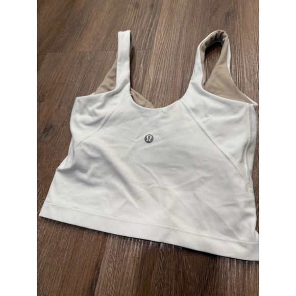 Lululemon White Align Tank Top Athletic Cropped Activewear Casual Layering - Picture 1 of 5